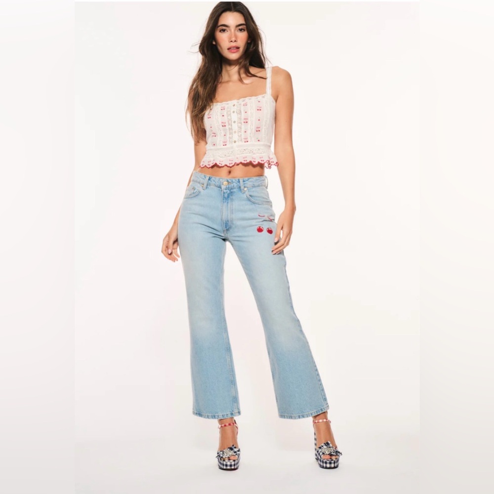 LoveShackFancy Sami Cherry Jeans